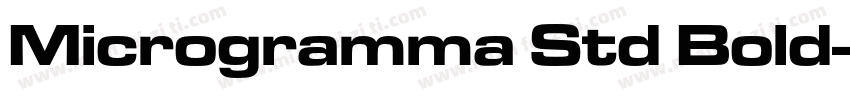 Microgramma Std Bold字体转换